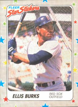 1988 Fleer Sticker Baseball Cards        006      Ellis Burks RC